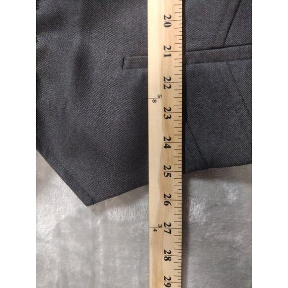 Apollo King Mens Super 160s Hand Tailoring Suit Jacket & Vest Char Black 44 - Picture 15 of 16